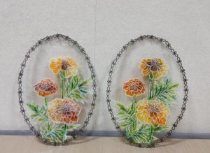 リビングカルチャー西宮教室のステンドフラワー®講座作品